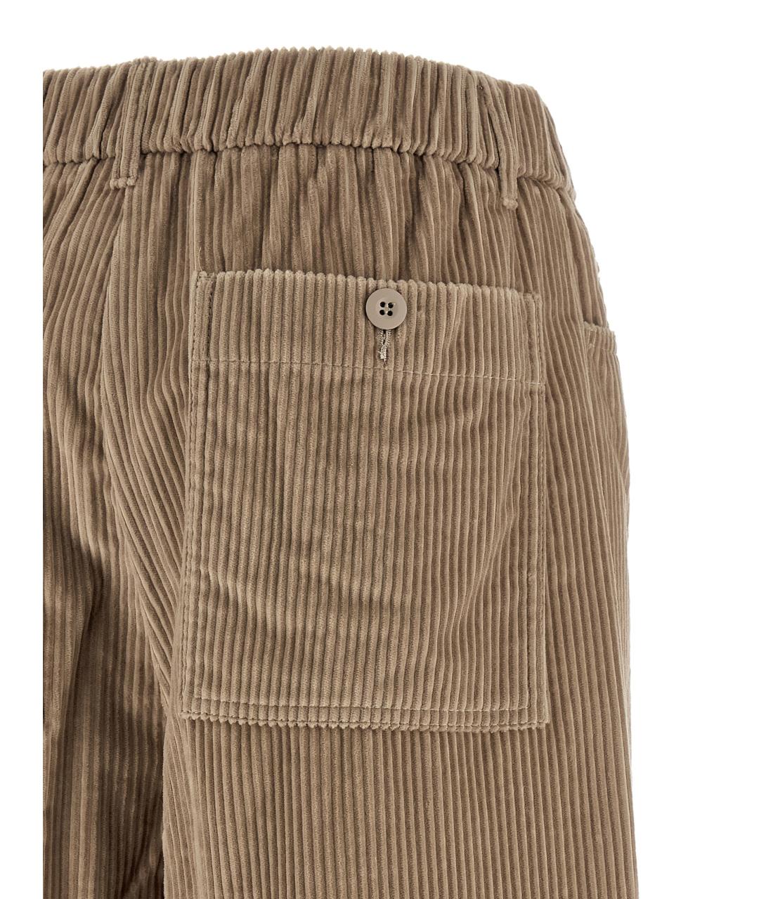 WEEKEND MAX MARA Бежевые хлопковые прямые брюки, фото 4