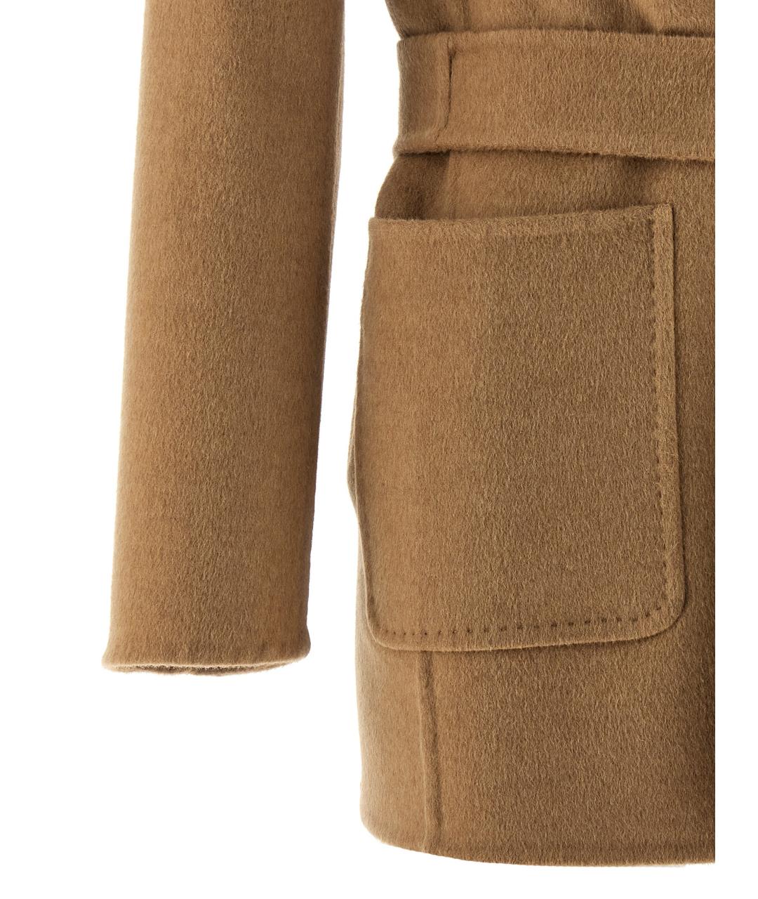 MAX MARA Бежевый шерстяной жакет/пиджак, фото 4