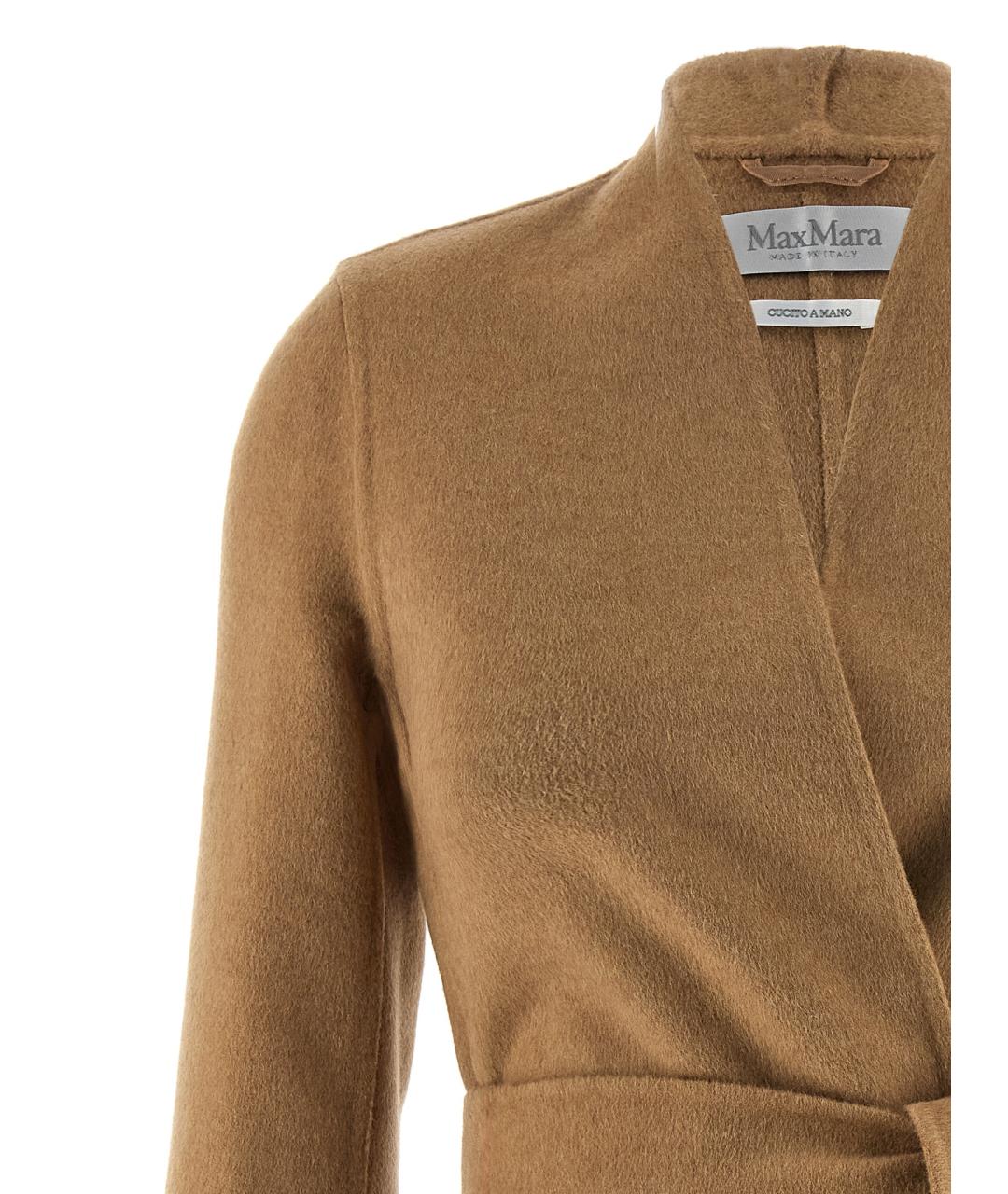 MAX MARA Бежевый шерстяной жакет/пиджак, фото 3