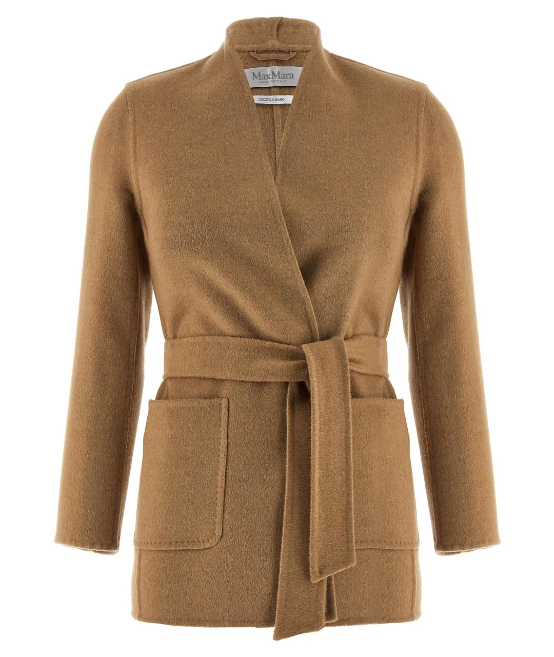 MAX MARA Бежевый шерстяной жакет/пиджак, фото 1