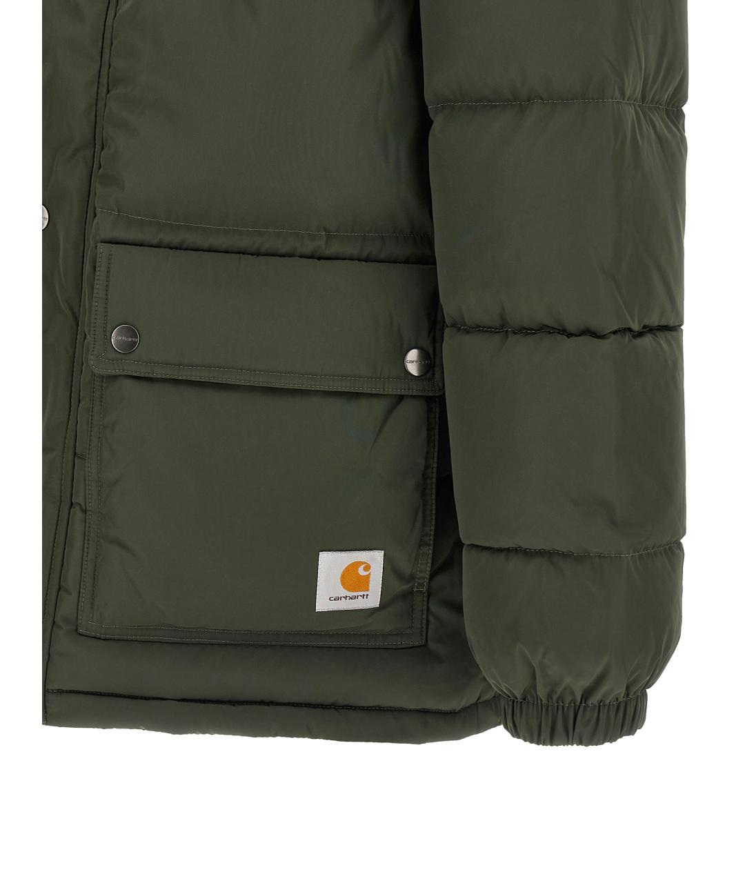 CARHARTT WIP Зеленый полиамидовый пуховик, фото 5