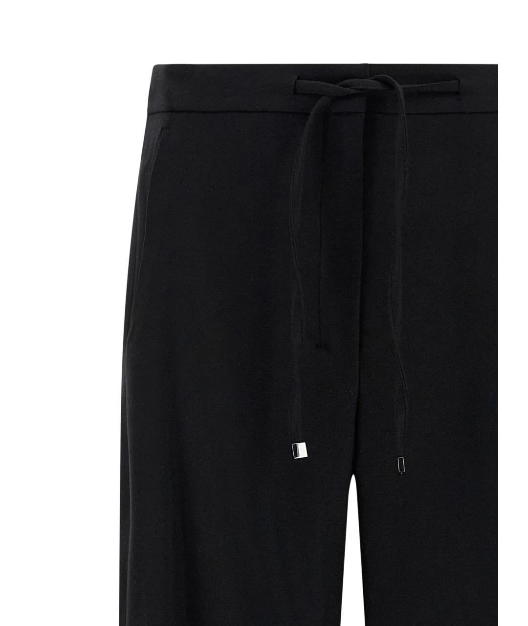 'S MAX MARA Черные шерстяные прямые брюки, фото 3