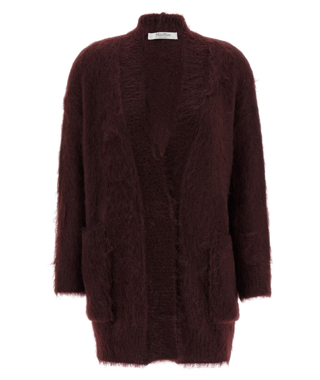 MAX MARA Бордовый шерстяной кардиган, фото 1