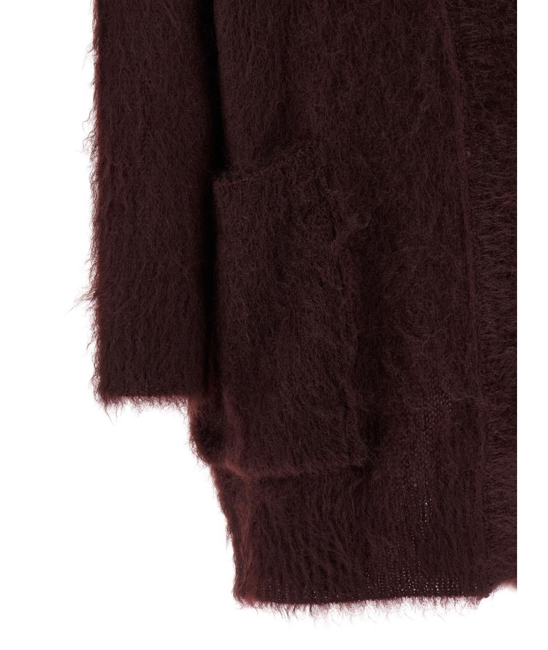 MAX MARA Бордовый шерстяной кардиган, фото 4