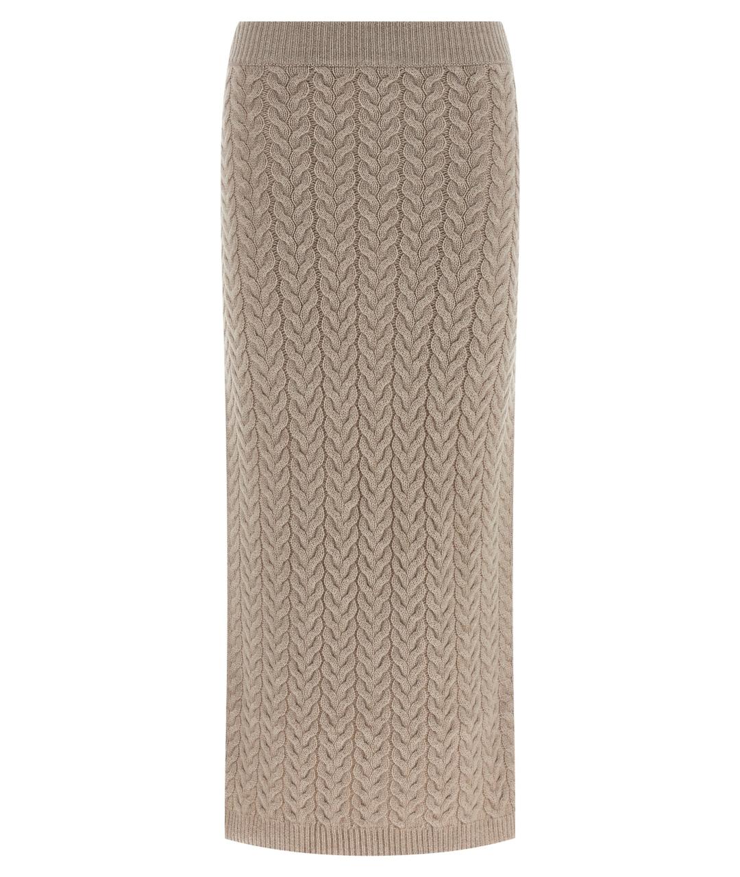 'S MAX MARA Бежевая шерстяная юбка миди, фото 1