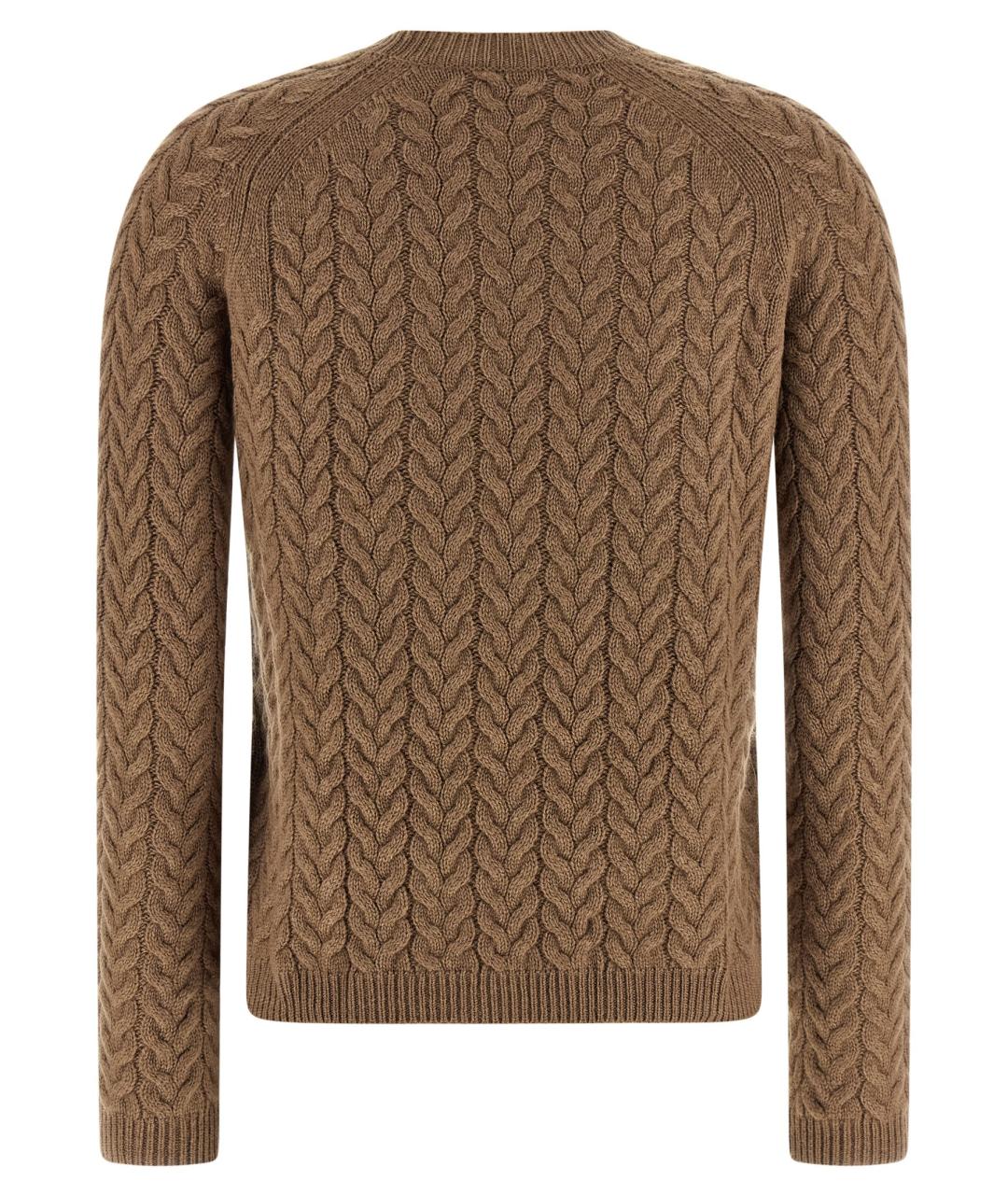 'S MAX MARA Коричневый шерстяной джемпер / свитер, фото 2