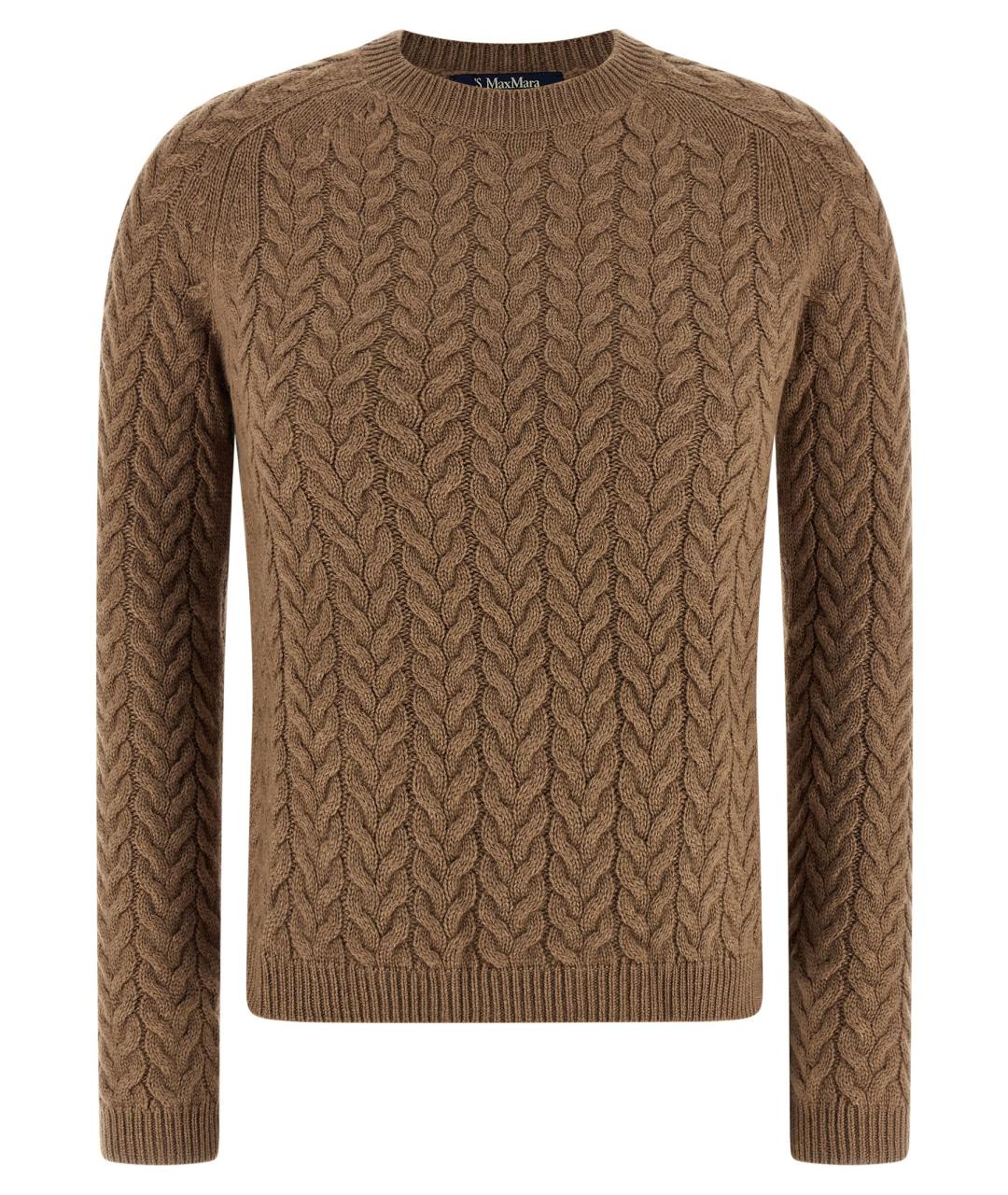'S MAX MARA Коричневый шерстяной джемпер / свитер, фото 1