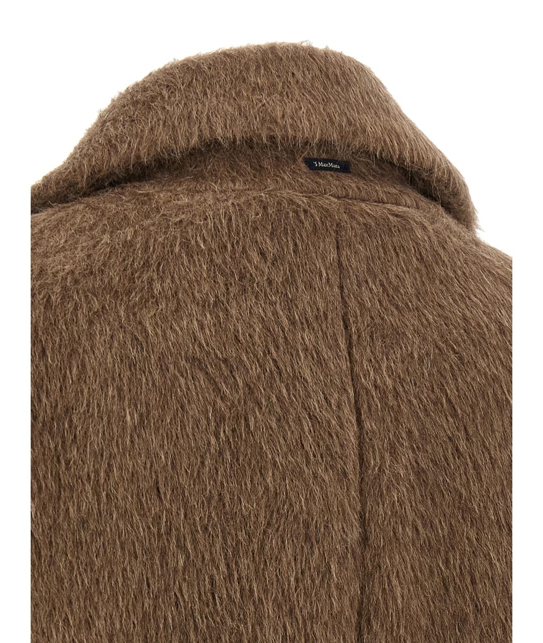 'S MAX MARA Коричневое шерстяное пальто, фото 4