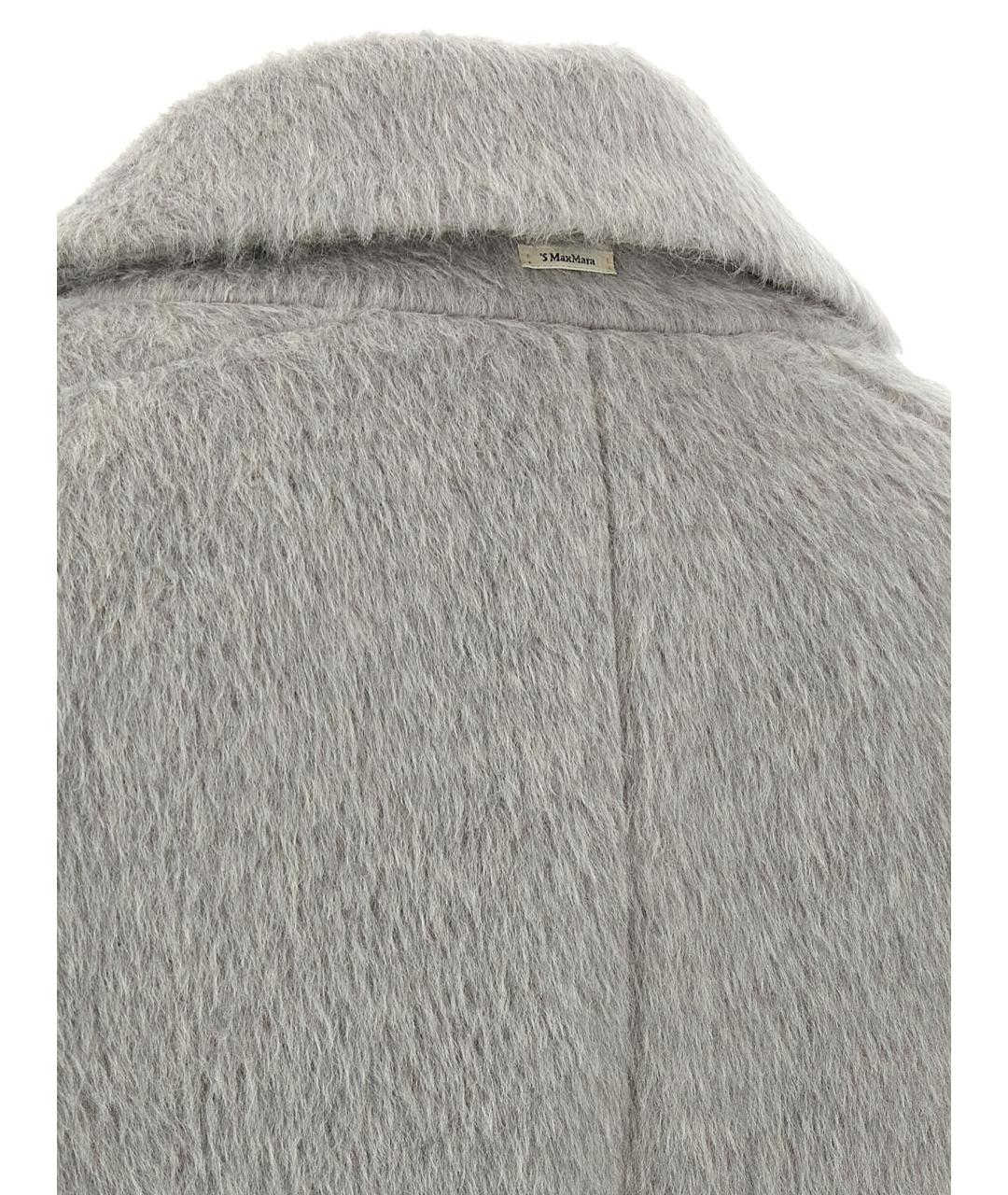 'S MAX MARA Серое шерстяное пальто, фото 4