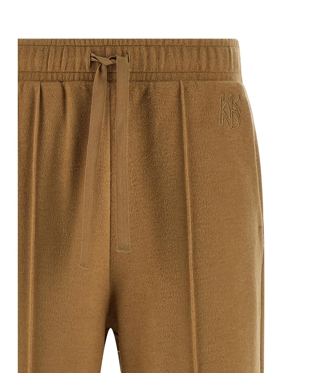 WEEKEND MAX MARA Бежевые хлопковые прямые брюки, фото 3