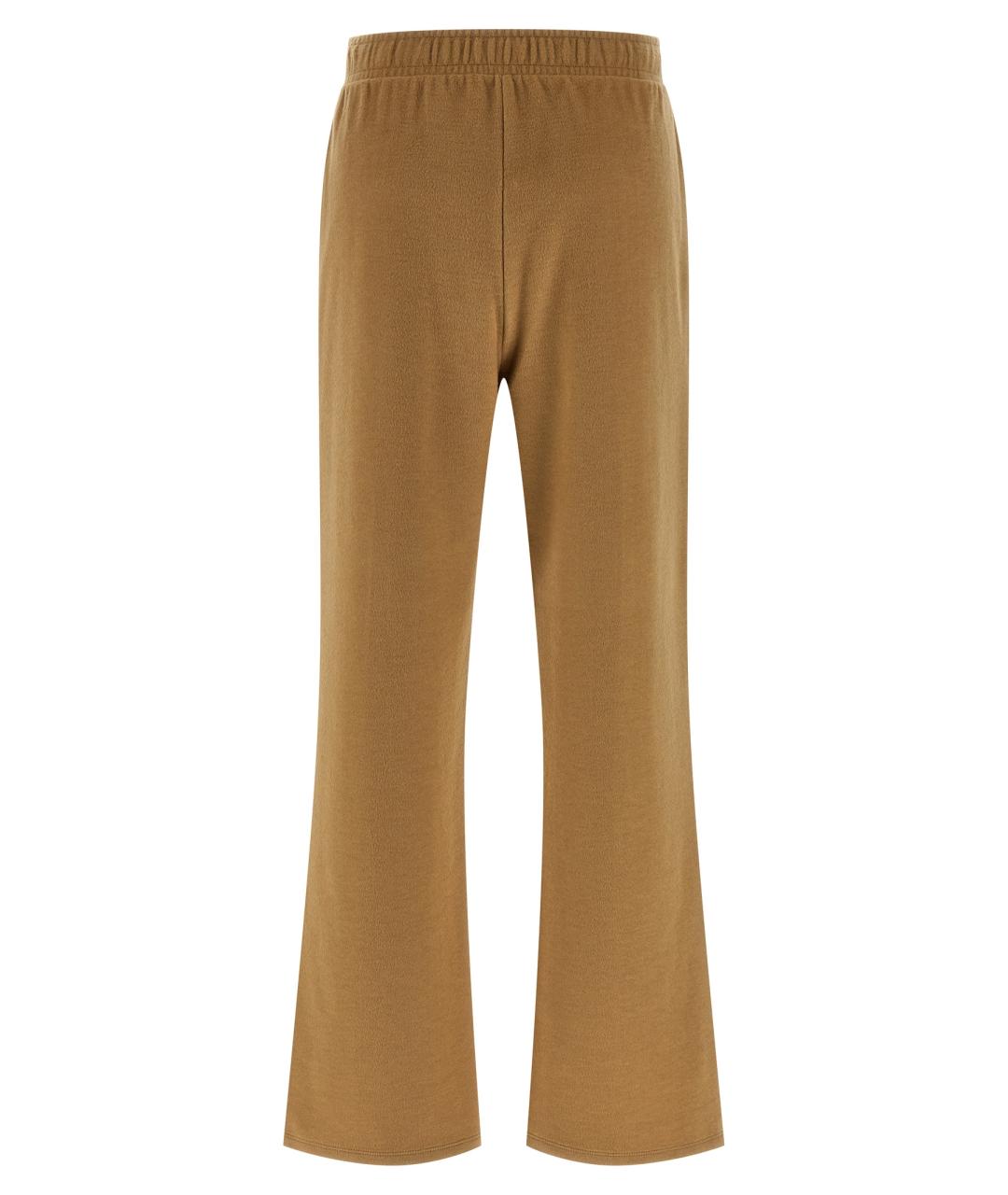 WEEKEND MAX MARA Бежевые хлопковые прямые брюки, фото 2