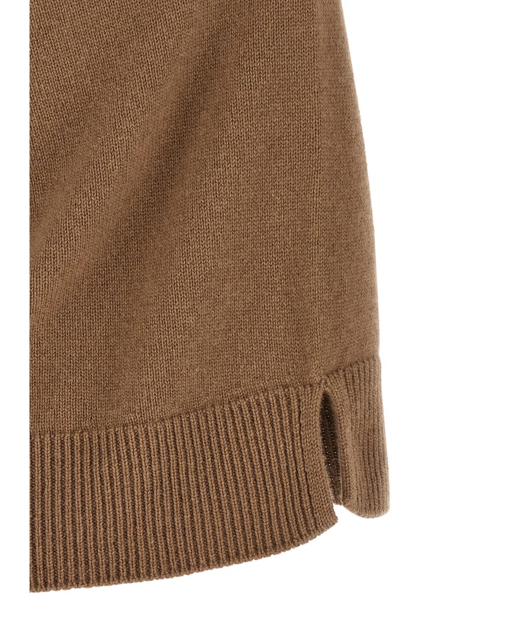 'S MAX MARA Коричневый кашемировый джемпер / свитер, фото 4