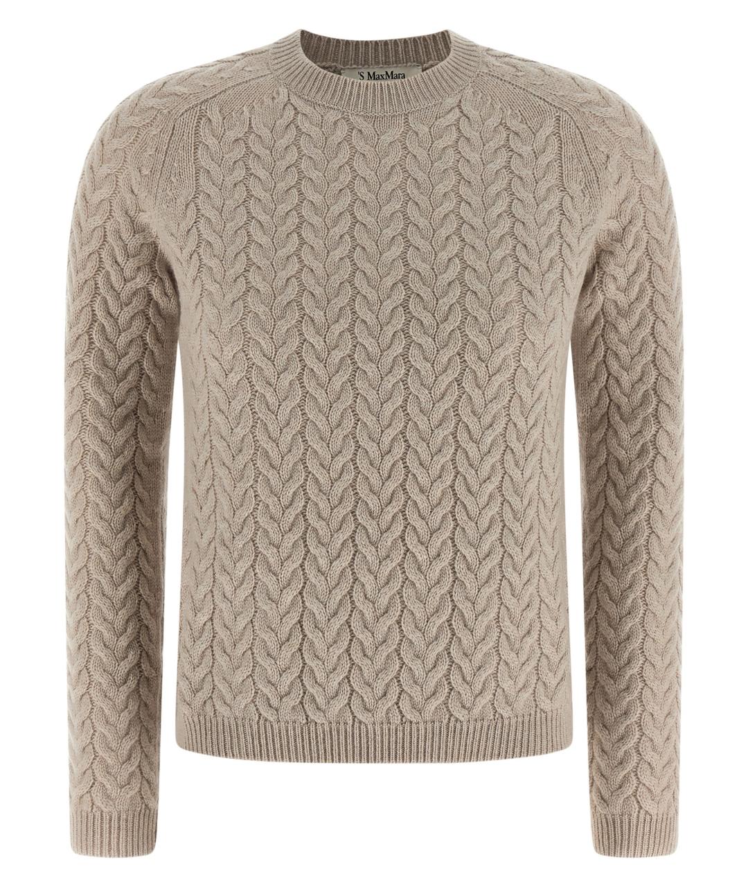 'S MAX MARA Бежевый шерстяной джемпер / свитер, фото 1