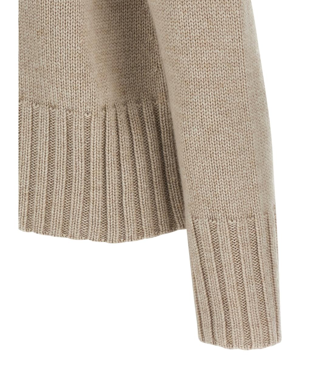 'S MAX MARA Бежевый шерстяной джемпер / свитер, фото 4