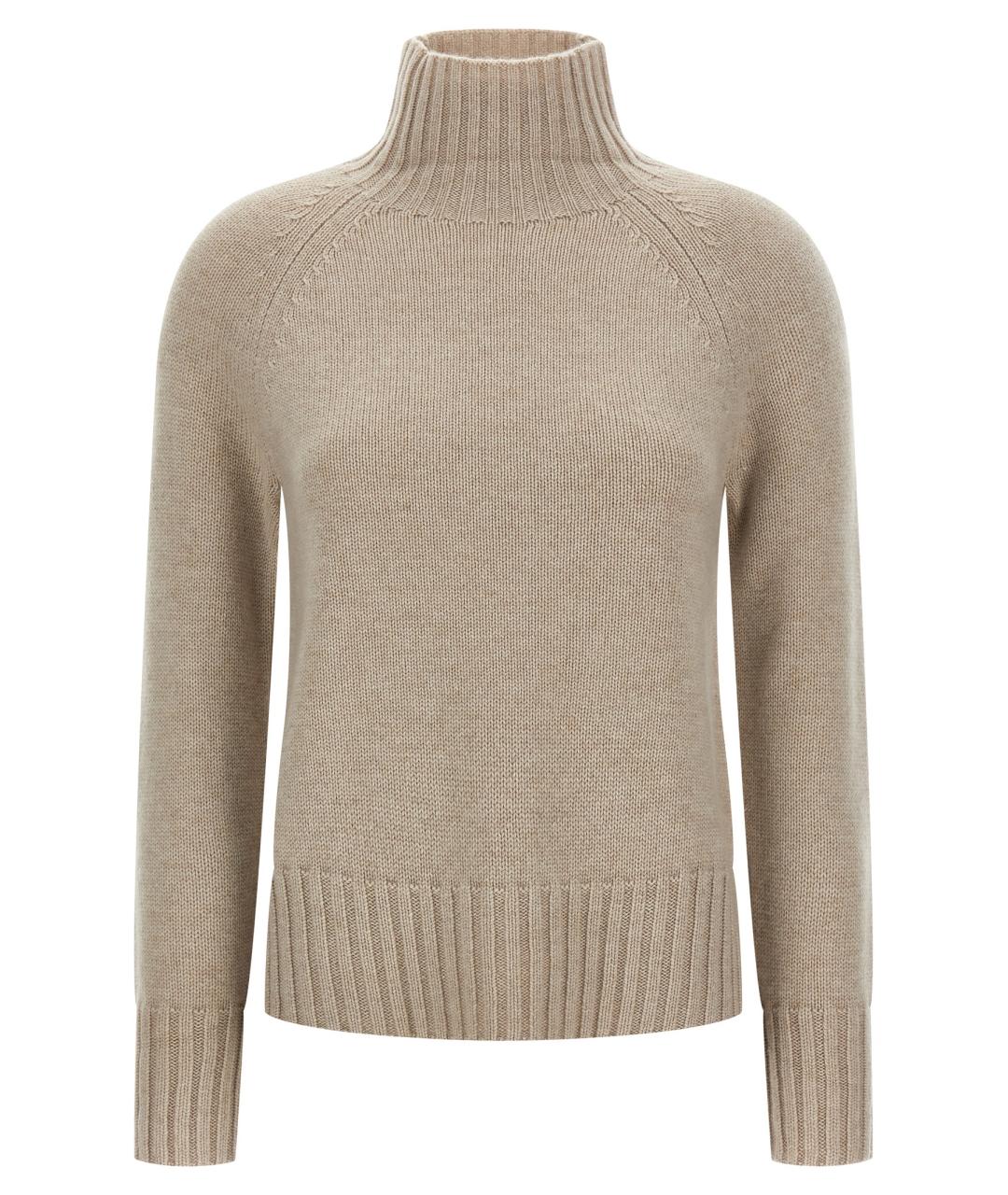 'S MAX MARA Бежевый шерстяной джемпер / свитер, фото 1