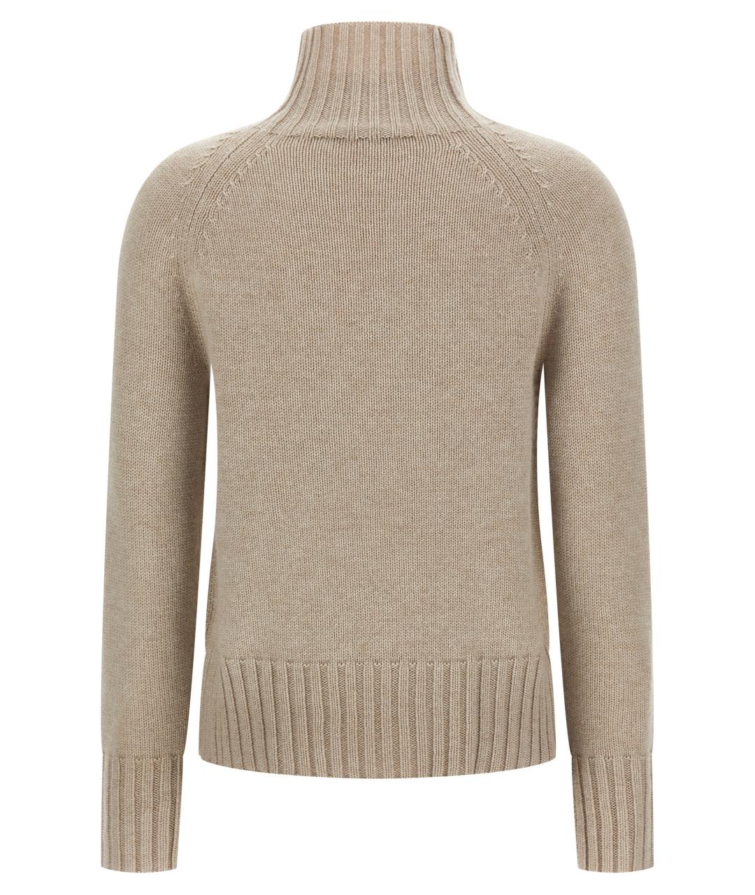 'S MAX MARA Бежевый шерстяной джемпер / свитер, фото 2