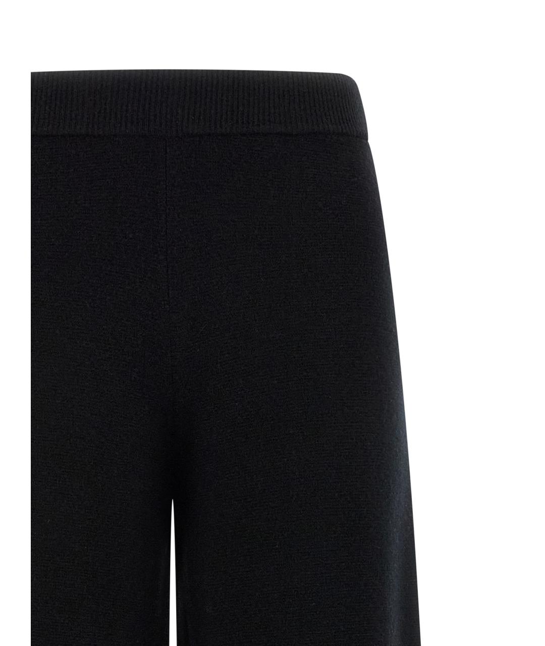 MAX MARA Черные шерстяные прямые брюки, фото 3