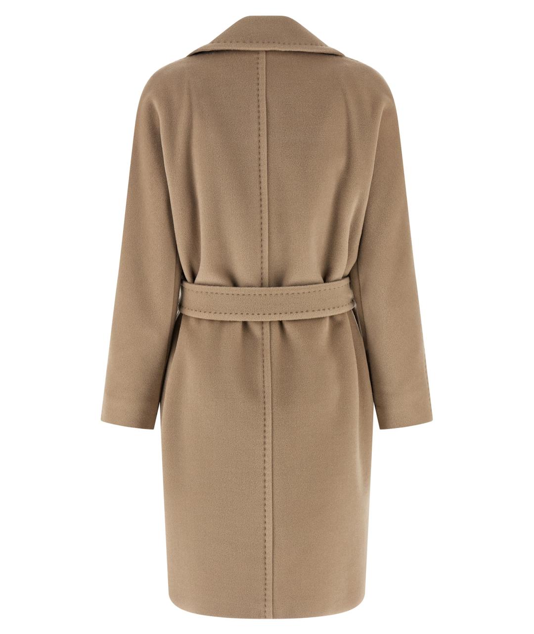 MAX MARA STUDIO Бежевое шерстяное пальто, фото 2