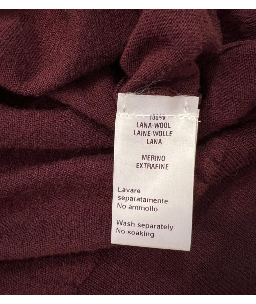 CANALI Бордовый шерстяной джемпер / свитер, фото 4