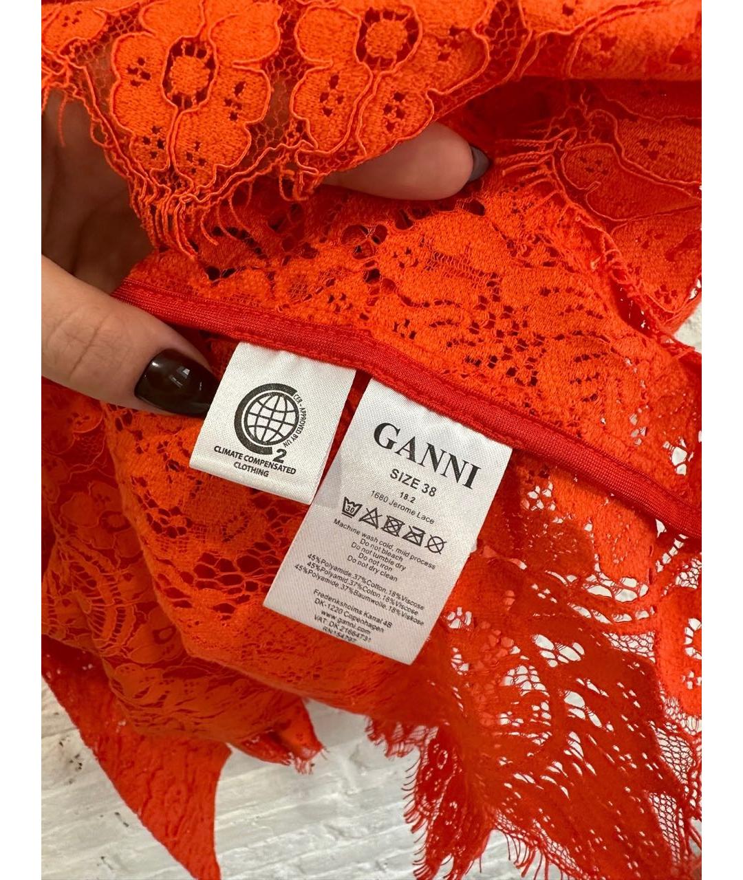 GANNI Оранжевая блузы, фото 6