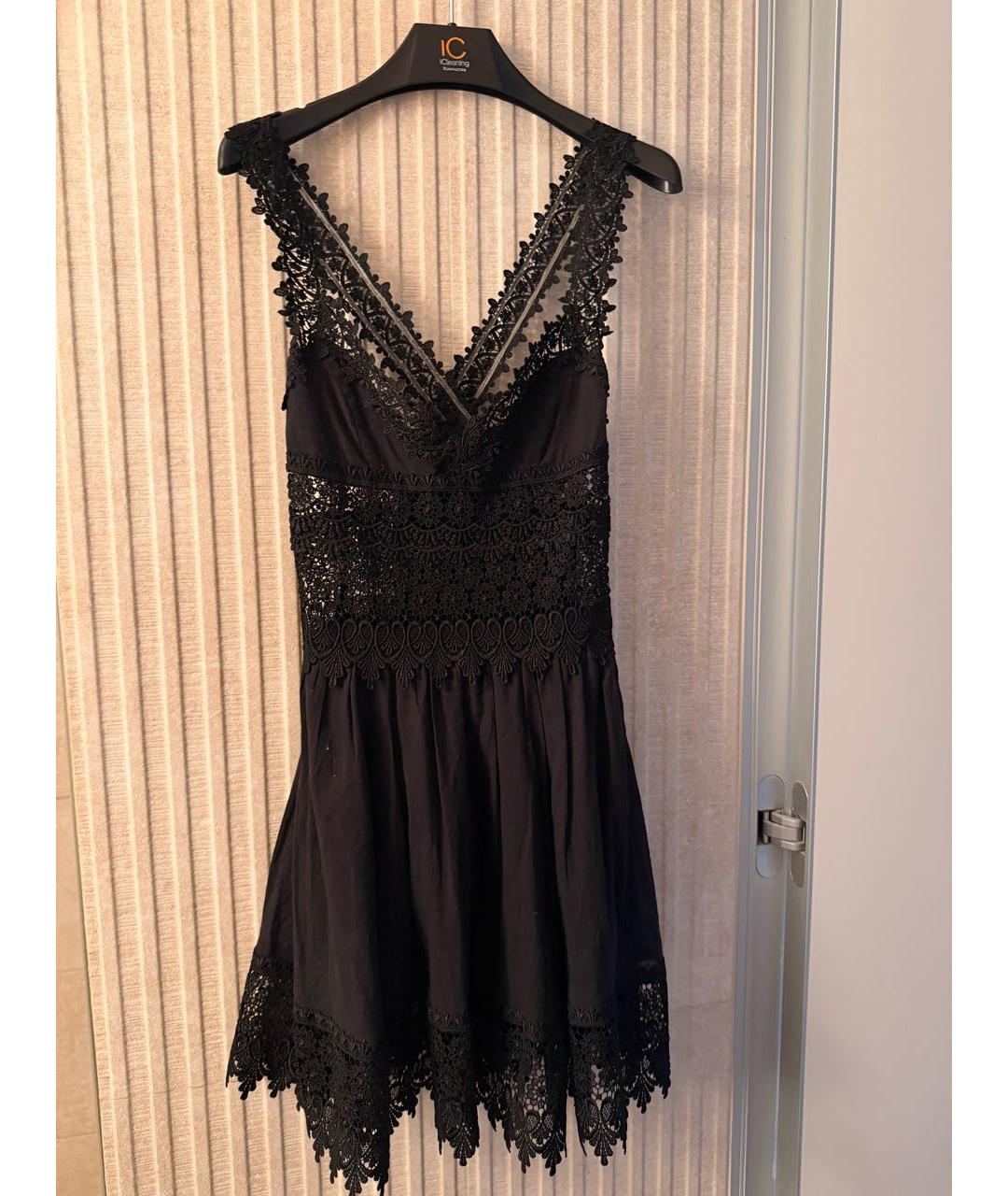 CHARO RUIZ Черное хлопковое коктейльное платье, фото 3