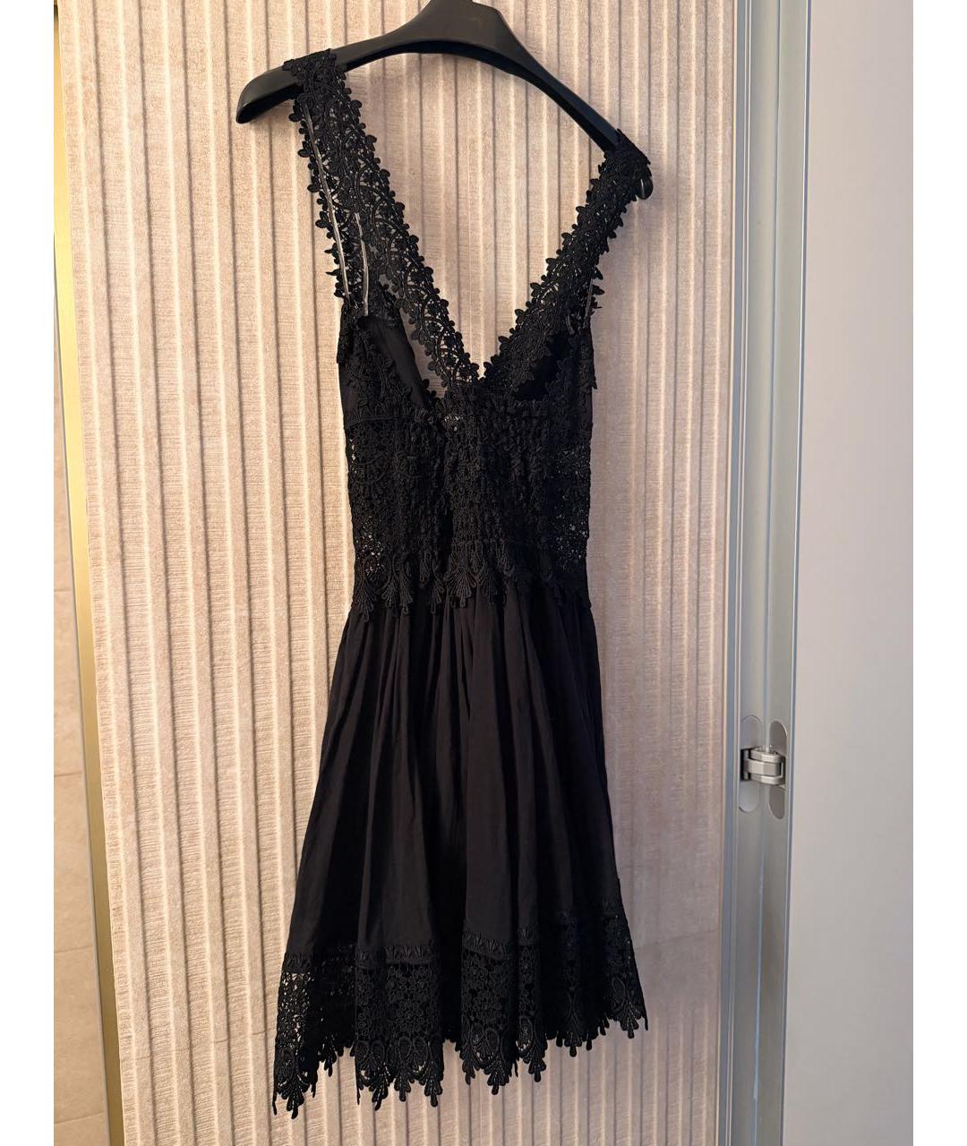 CHARO RUIZ Черное хлопковое коктейльное платье, фото 4