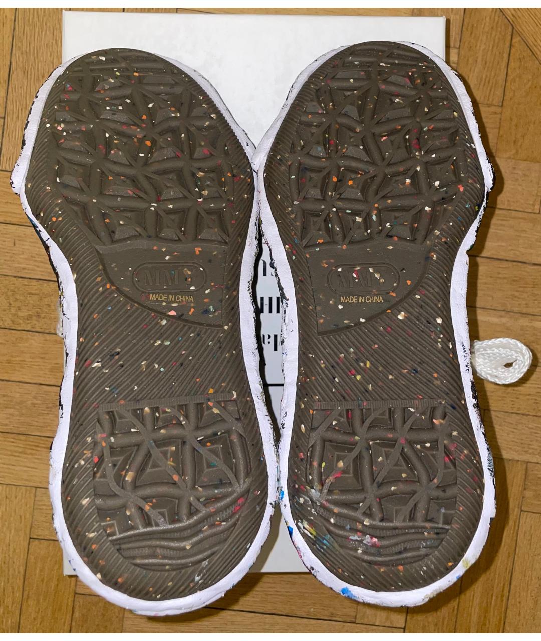 MAISON MIHARA YASUHIRO Черные текстильные низкие кроссовки / кеды, фото 5