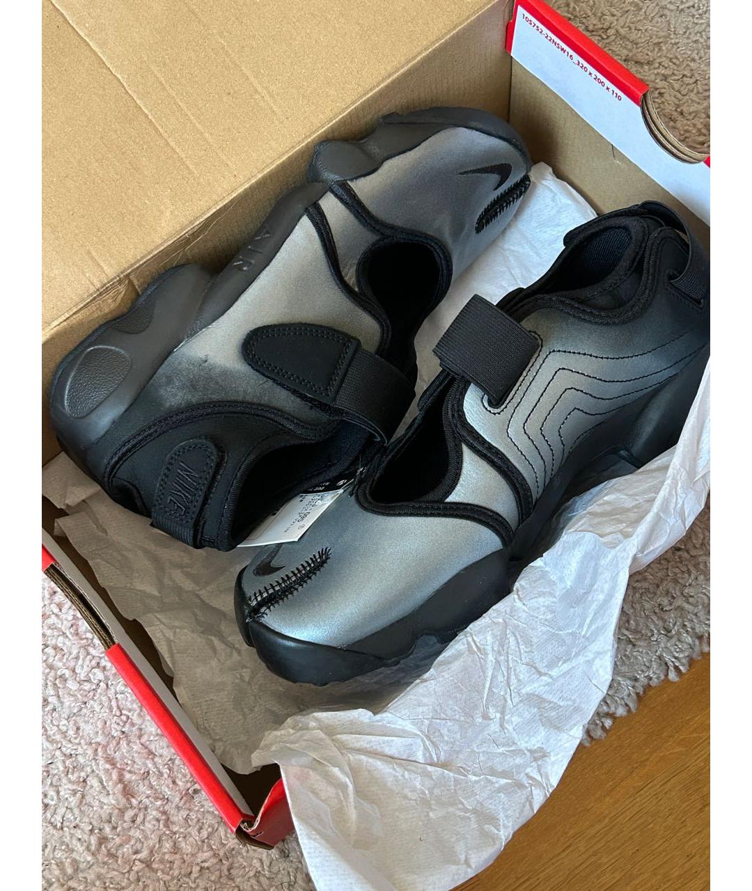 NIKE Серебряные кожаные балетки, фото 5