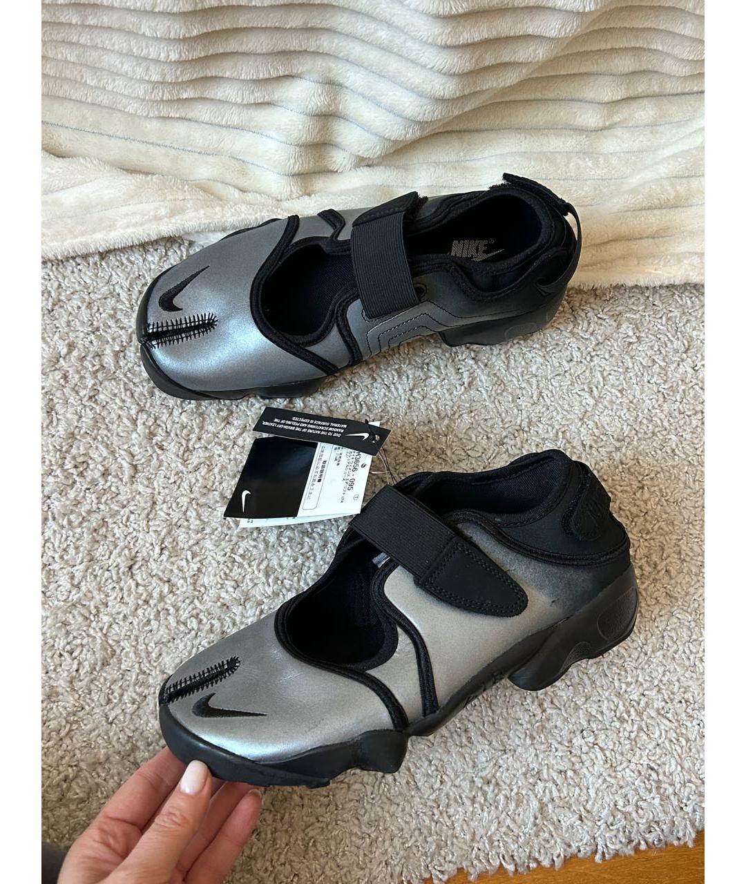 NIKE Серебряные кожаные балетки, фото 8