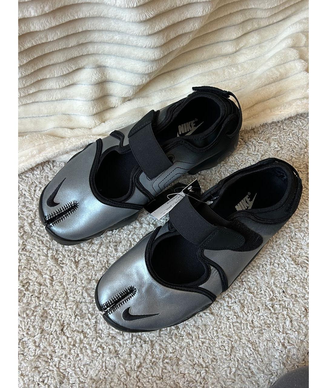 NIKE Серебряные кожаные балетки, фото 3