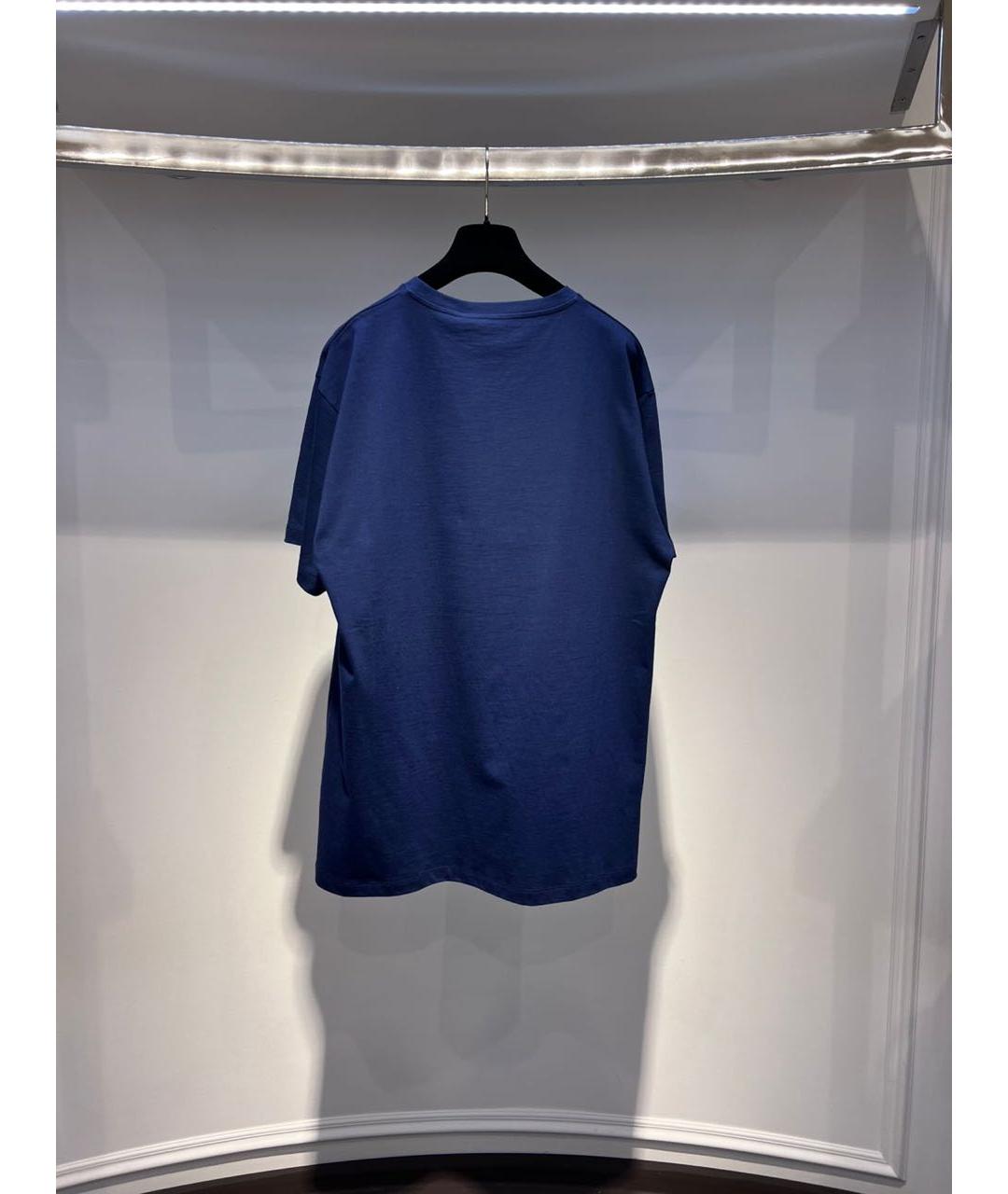 GUCCI Синяя хлопковая футболка, фото 3