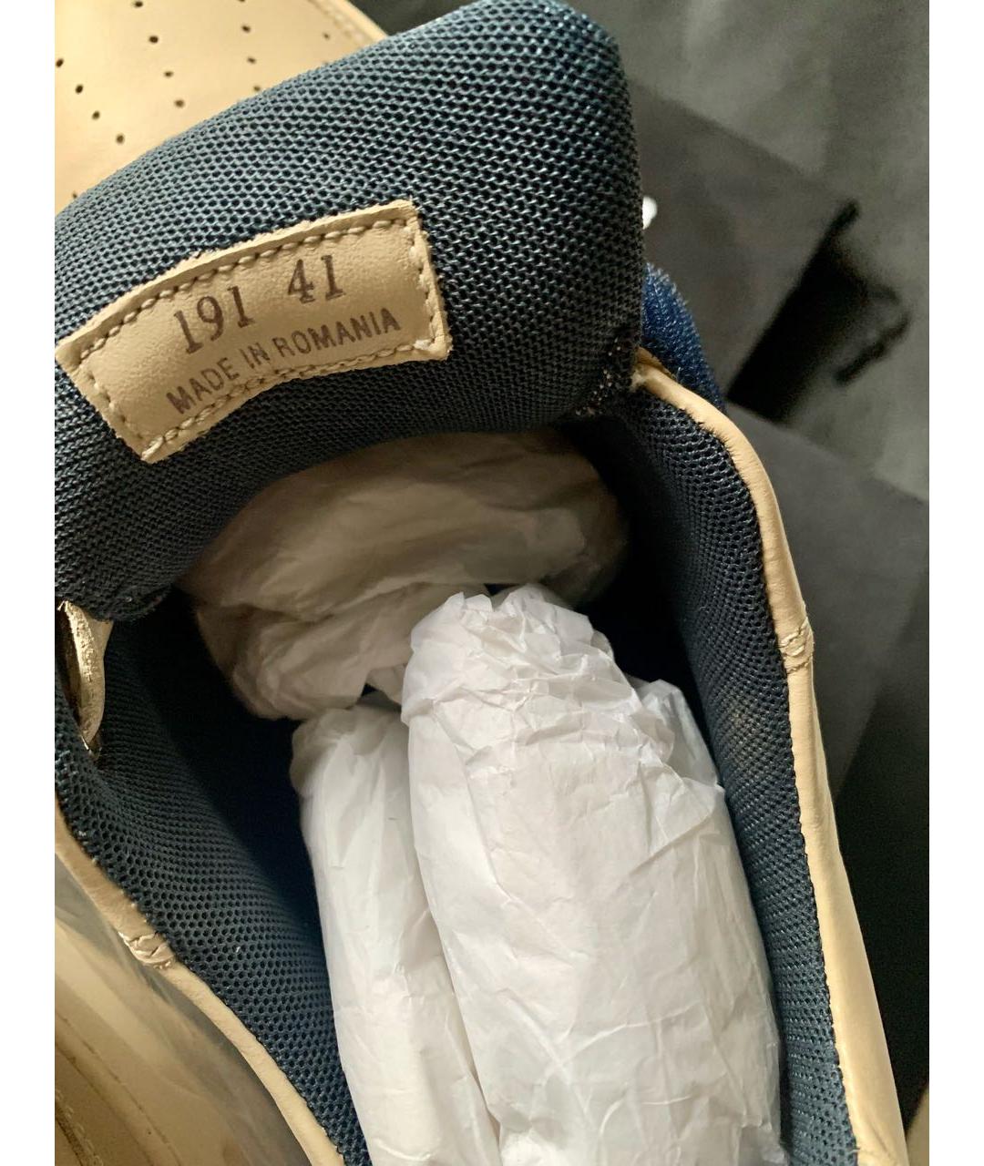 ACNE STUDIOS Бежевые кожаные кроссовки, фото 7