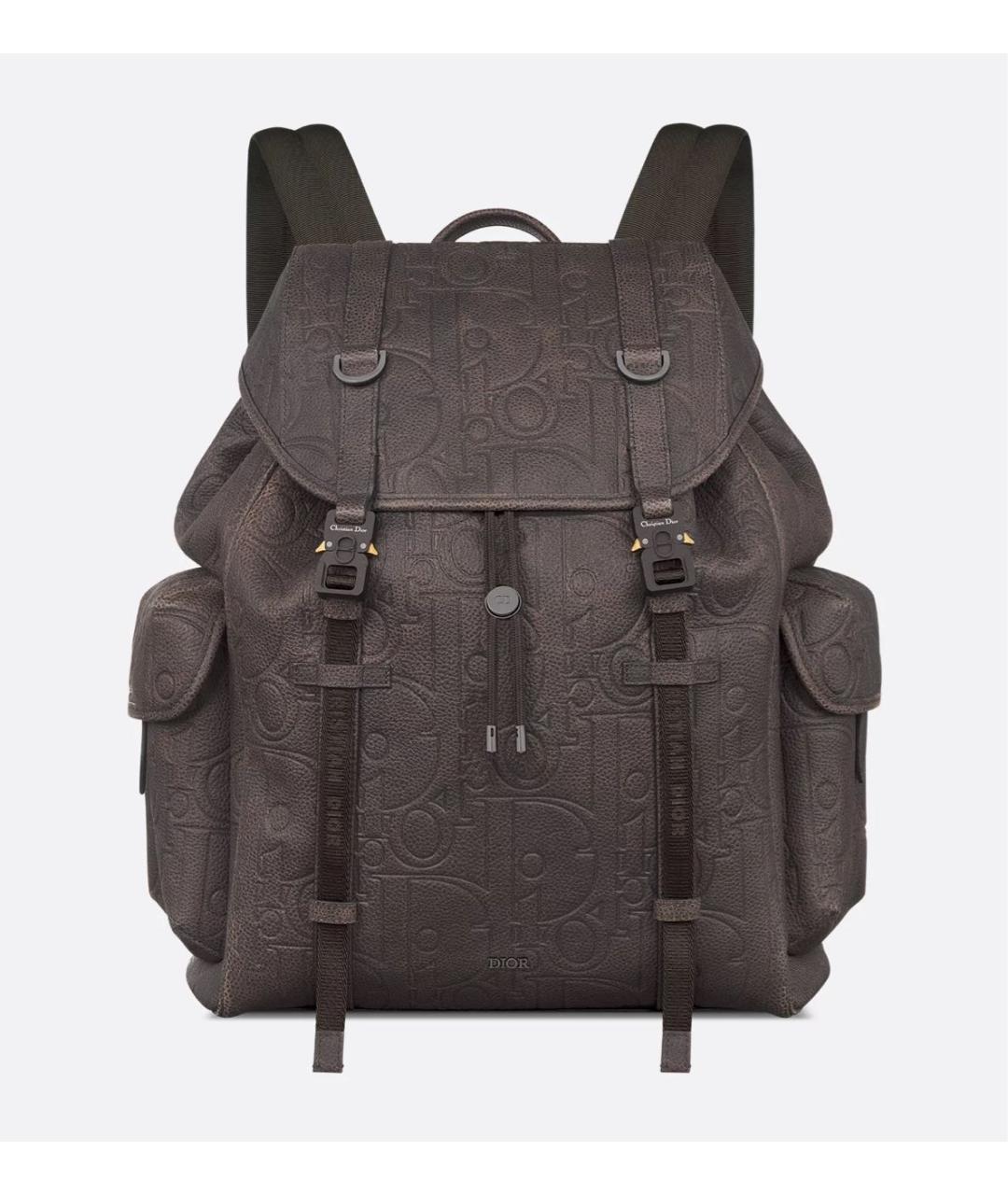 CHRISTIAN DIOR Коричневый кожаный рюкзак, фото 5