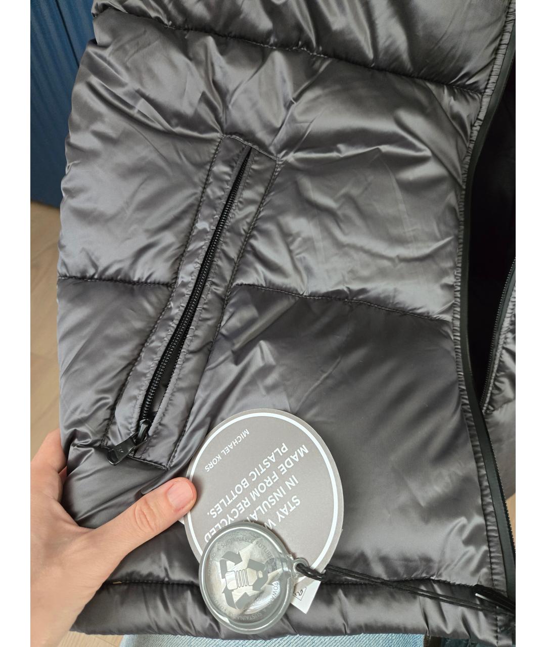 MICHAEL KORS Антрацитовая полиэстеровая куртка, фото 4