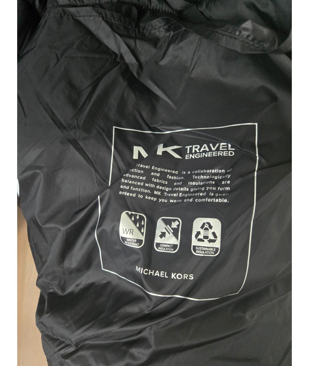 MICHAEL KORS Антрацитовая полиэстеровая куртка, фото 6