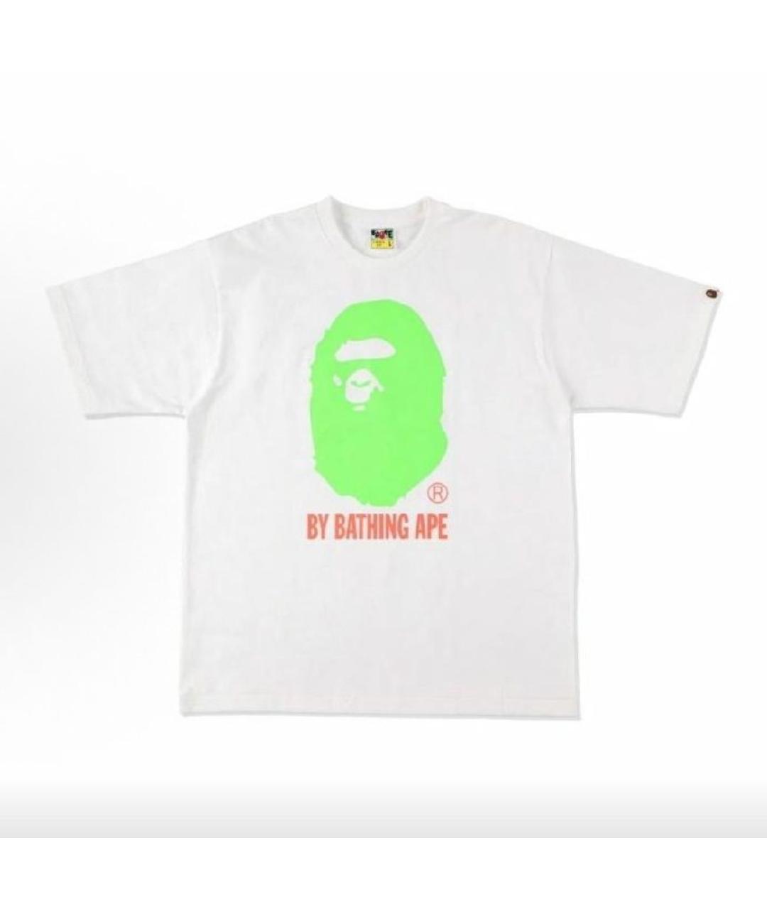 A BATHING APE Белая хлопковая футболка, фото 3