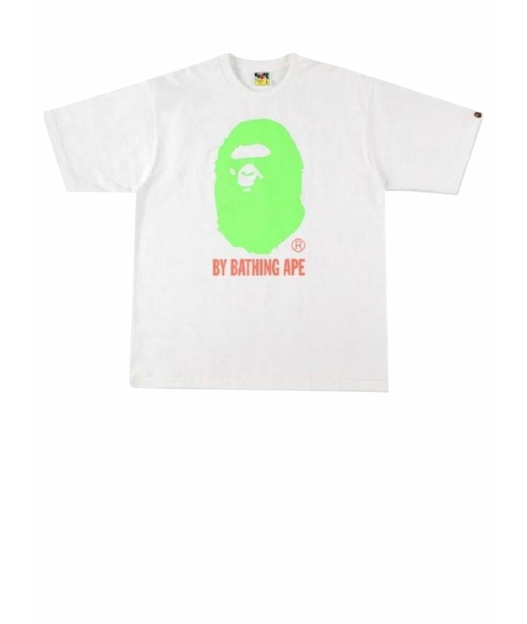 A BATHING APE Белая хлопковая футболка, фото 1