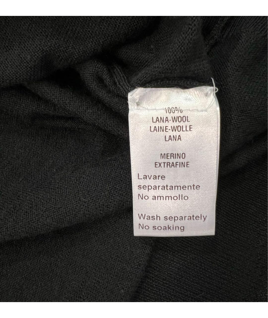 CANALI Черный шерстяной джемпер / свитер, фото 4