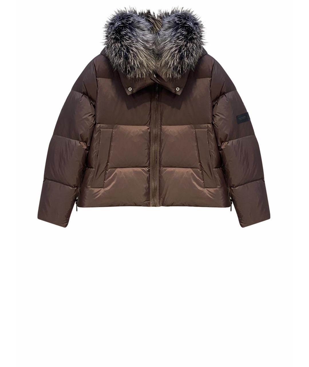 YVES SALOMON Коричневая полиамидовая куртка, фото 1