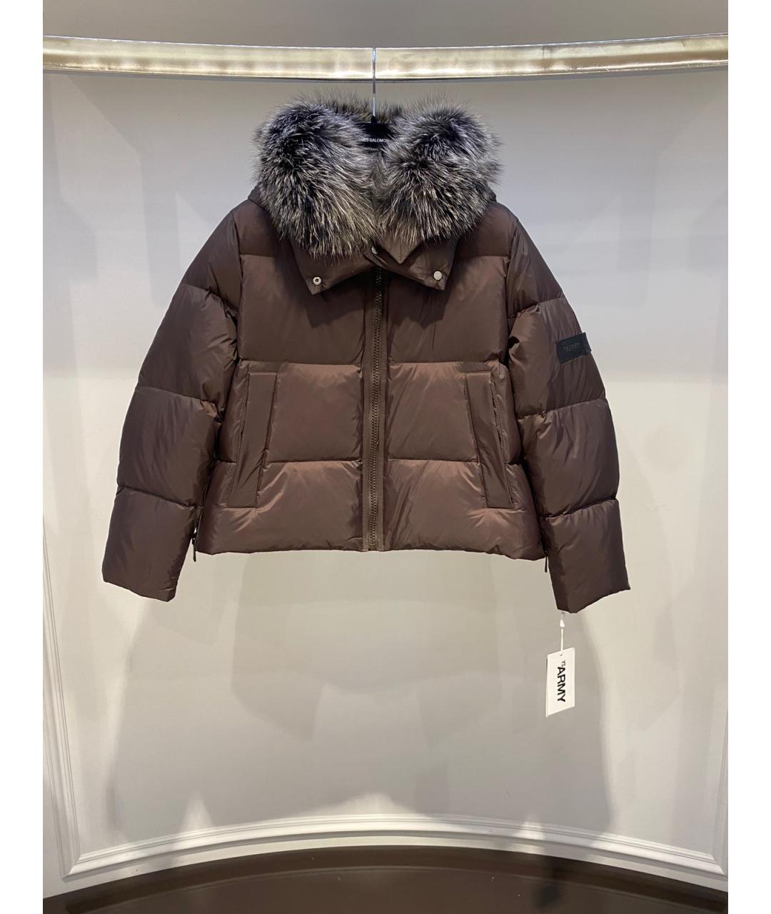 YVES SALOMON Коричневая полиамидовая куртка, фото 3