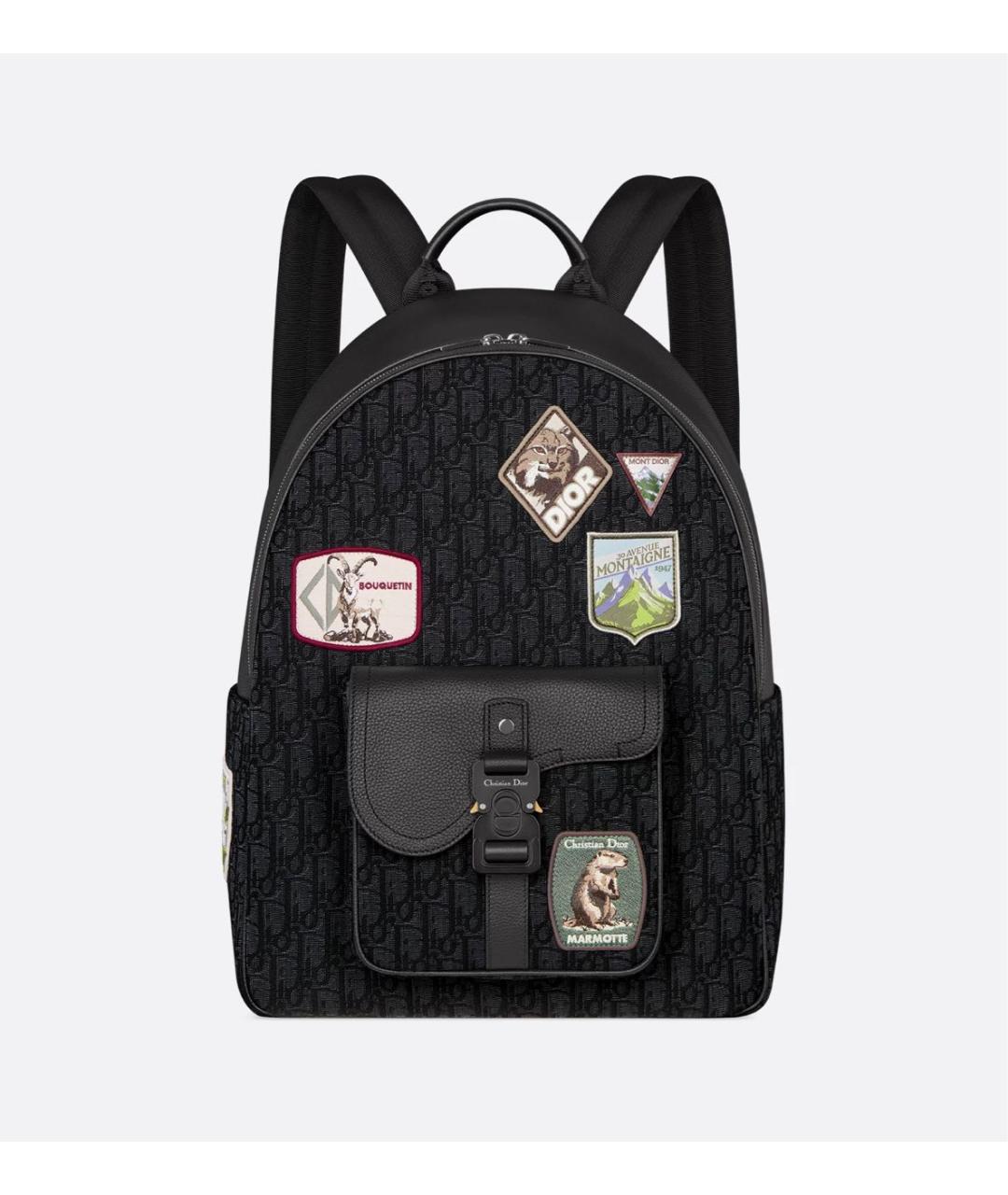 CHRISTIAN DIOR Черный тканевый рюкзак, фото 5
