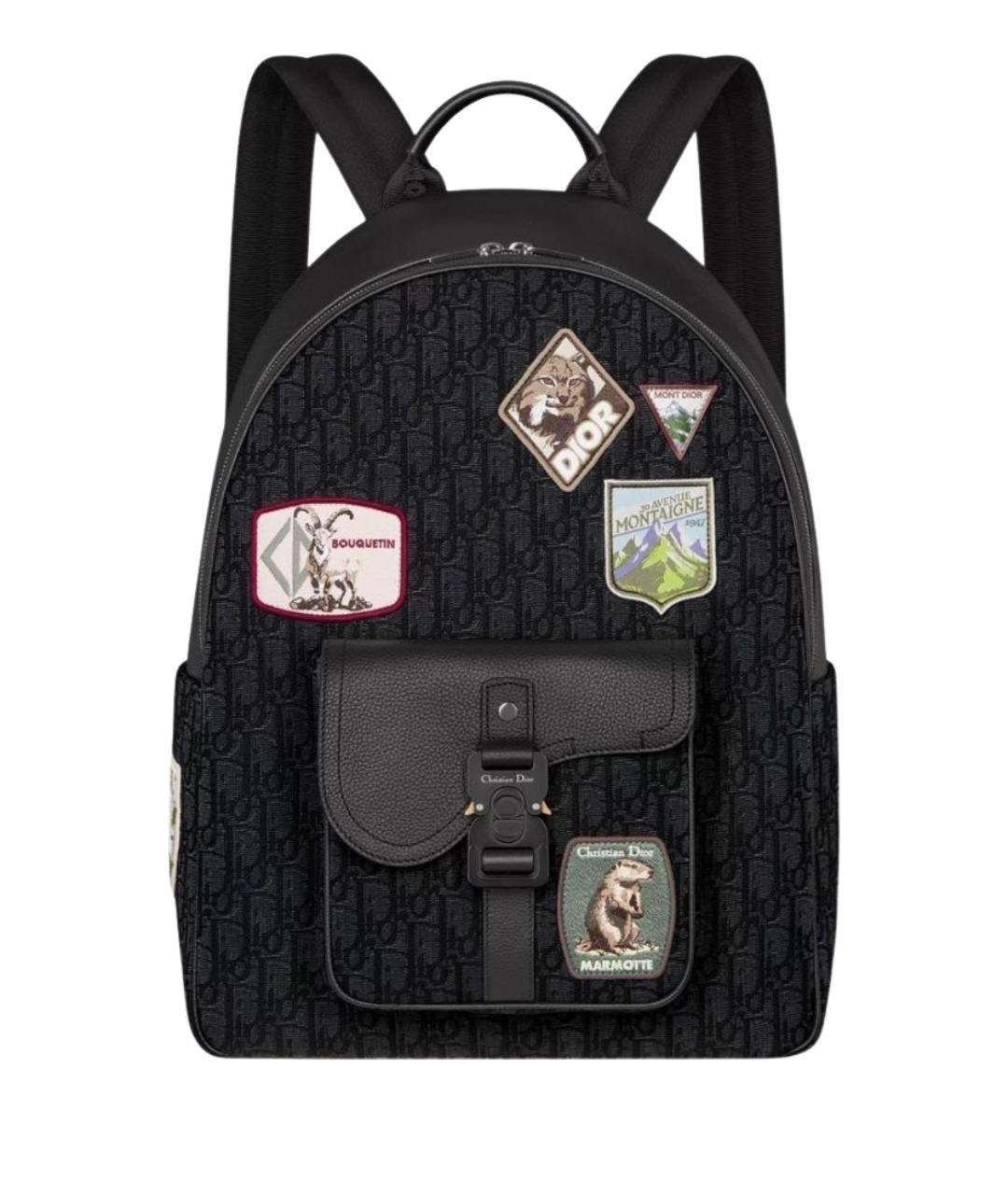 CHRISTIAN DIOR Черный тканевый рюкзак, фото 1