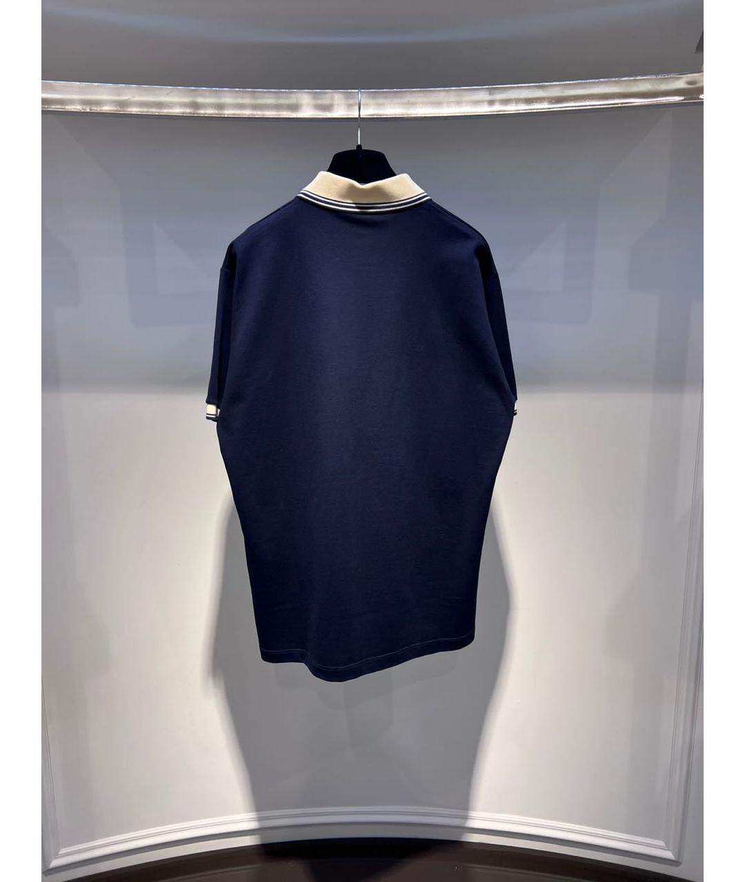 GUCCI Темно-синее поло с коротким рукавом, фото 3
