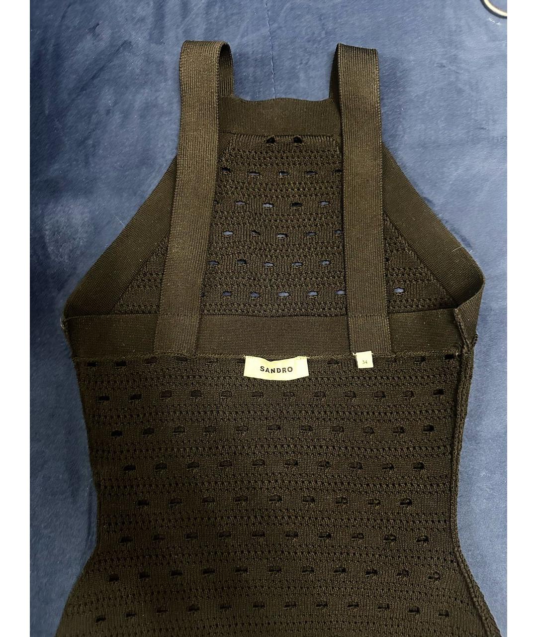 SANDRO Черное коктейльное платье, фото 3