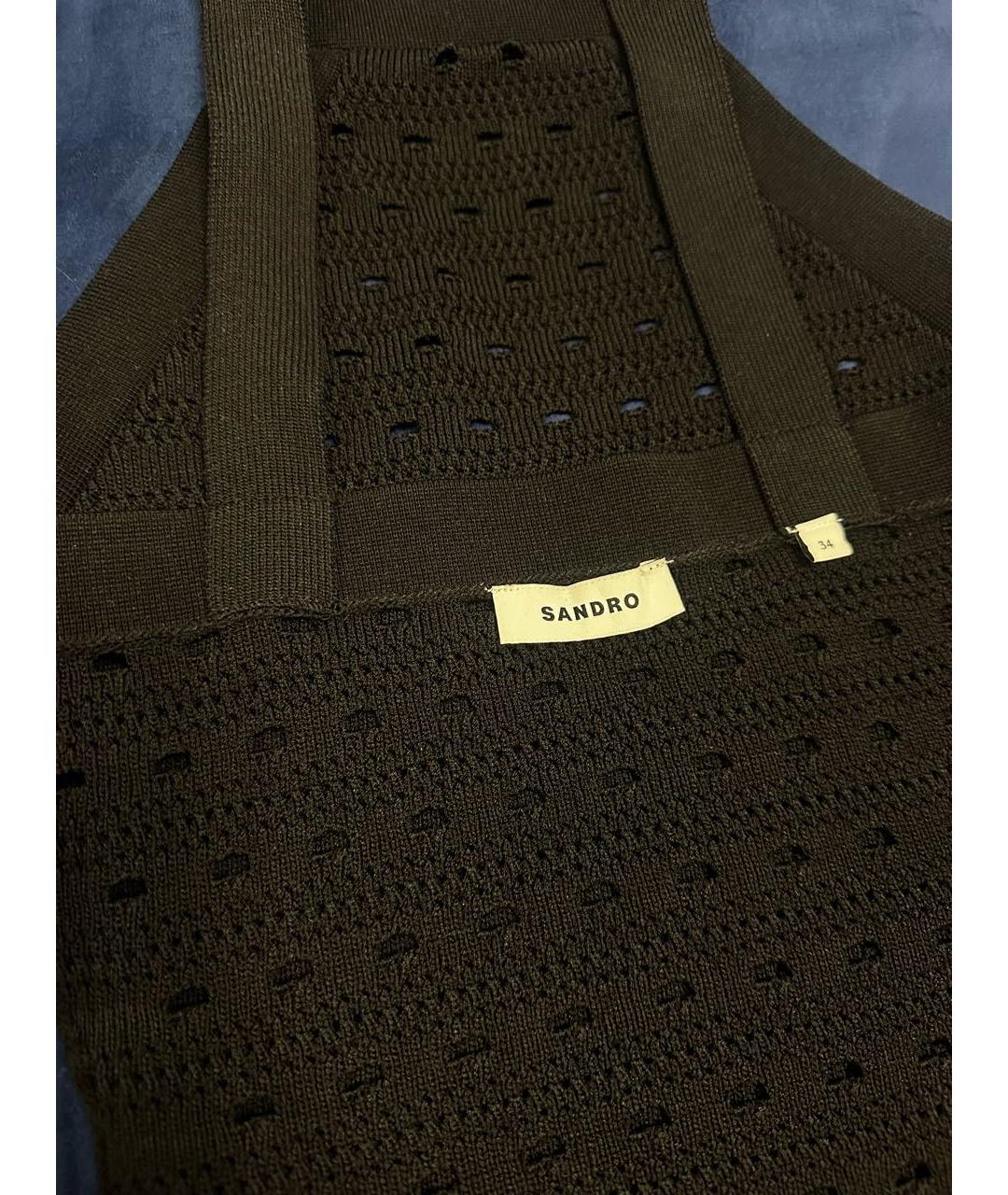 SANDRO Черное коктейльное платье, фото 5