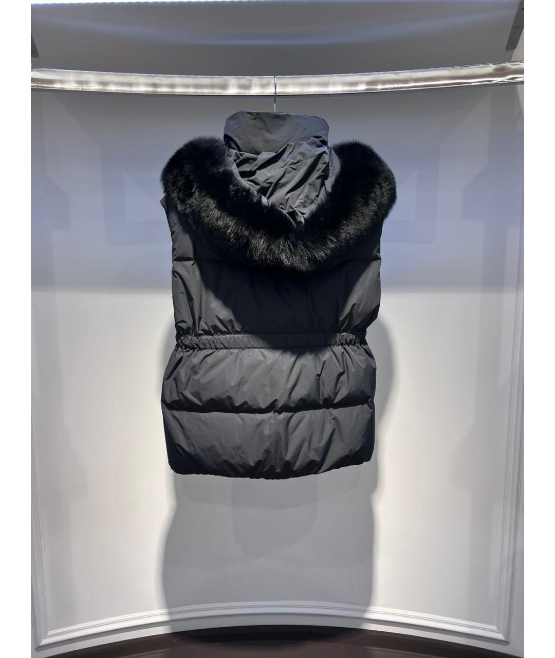 YVES SALOMON Черный полиэстеровый жилет, фото 2