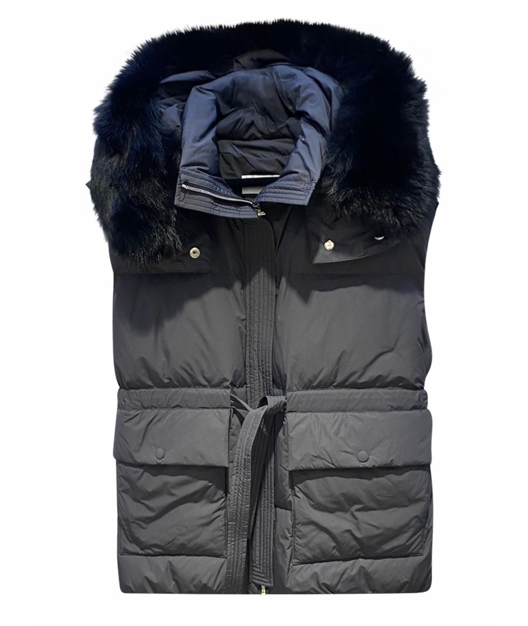 YVES SALOMON Черный полиэстеровый жилет, фото 1