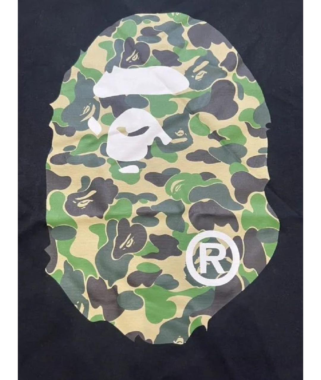 A BATHING APE Черная хлопковая футболка, фото 2