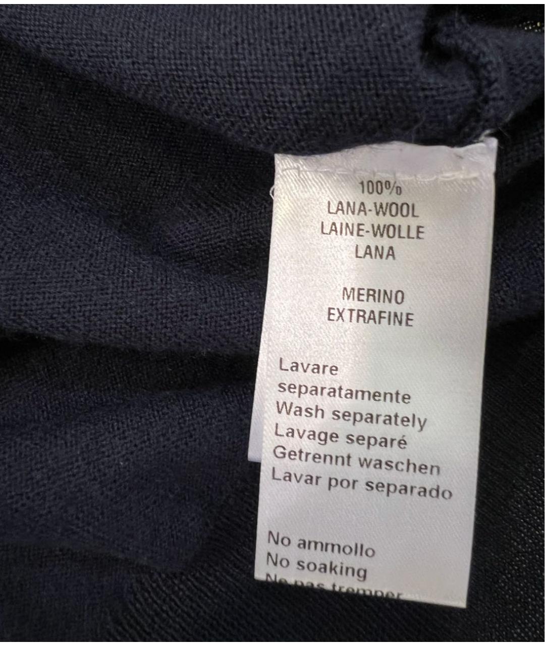 CANALI Темно-синий шерстяной кардиган, фото 4