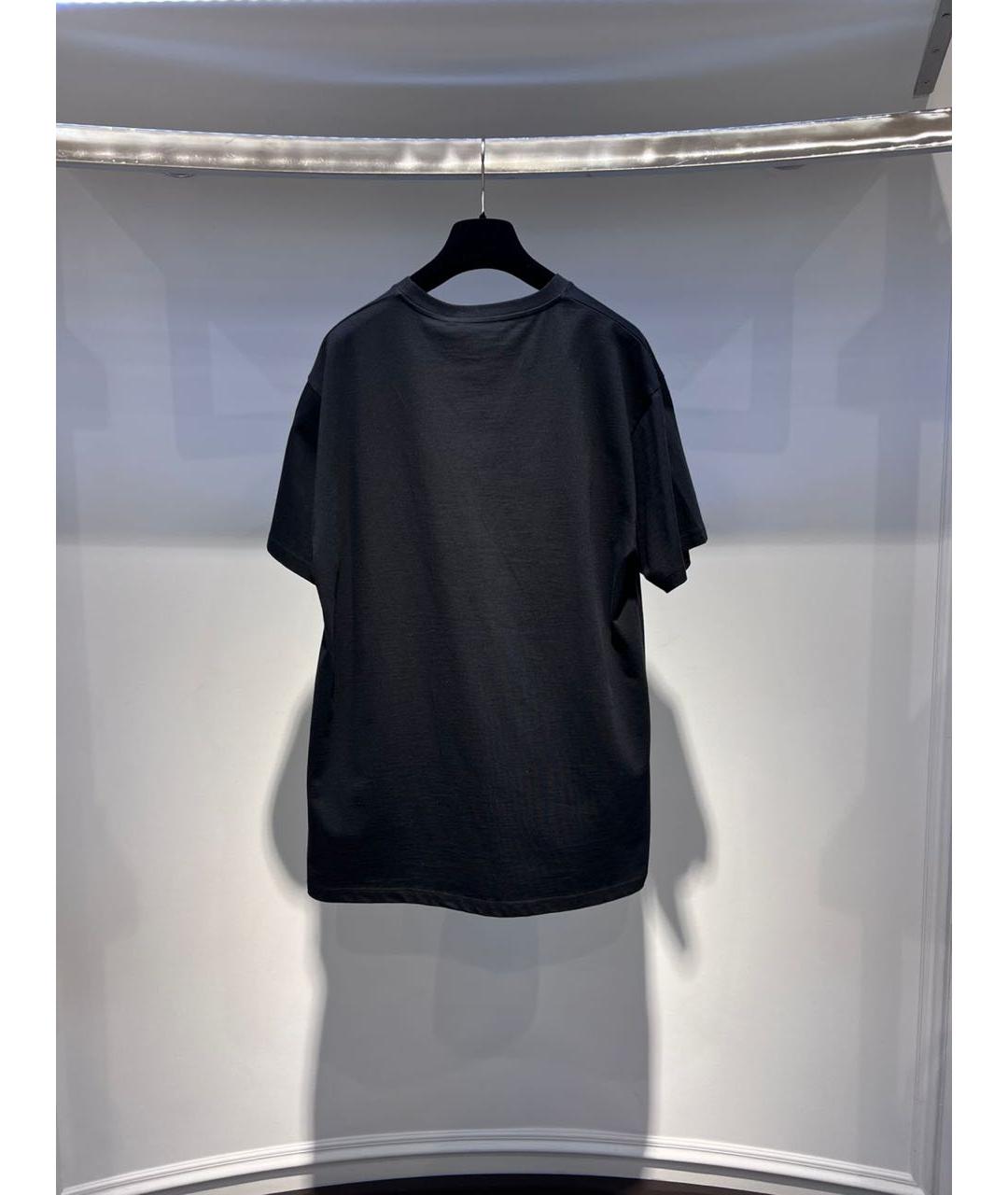 GUCCI Черная хлопковая футболка, фото 3